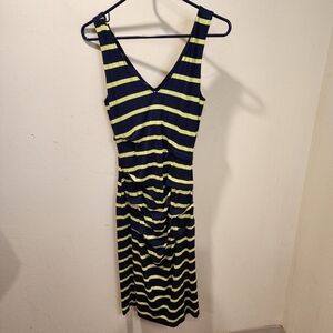 Artelier Nicole Miller stripes Green and blue bodycon dress fits S/M